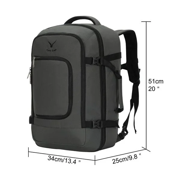 Hynes Eagle Travel Backpack 40L Flight Approved Carry on Backpack - Grey - Picture 2 of 7